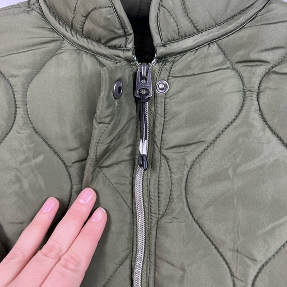 Lucky brand quilted puffer jacket size small army green - Picture 3 of 6